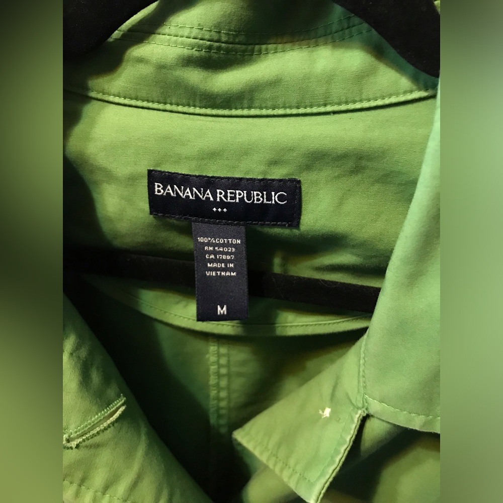 Banana Republic- Womens Green Lightweight Trench Coat - Picture 6 of 7